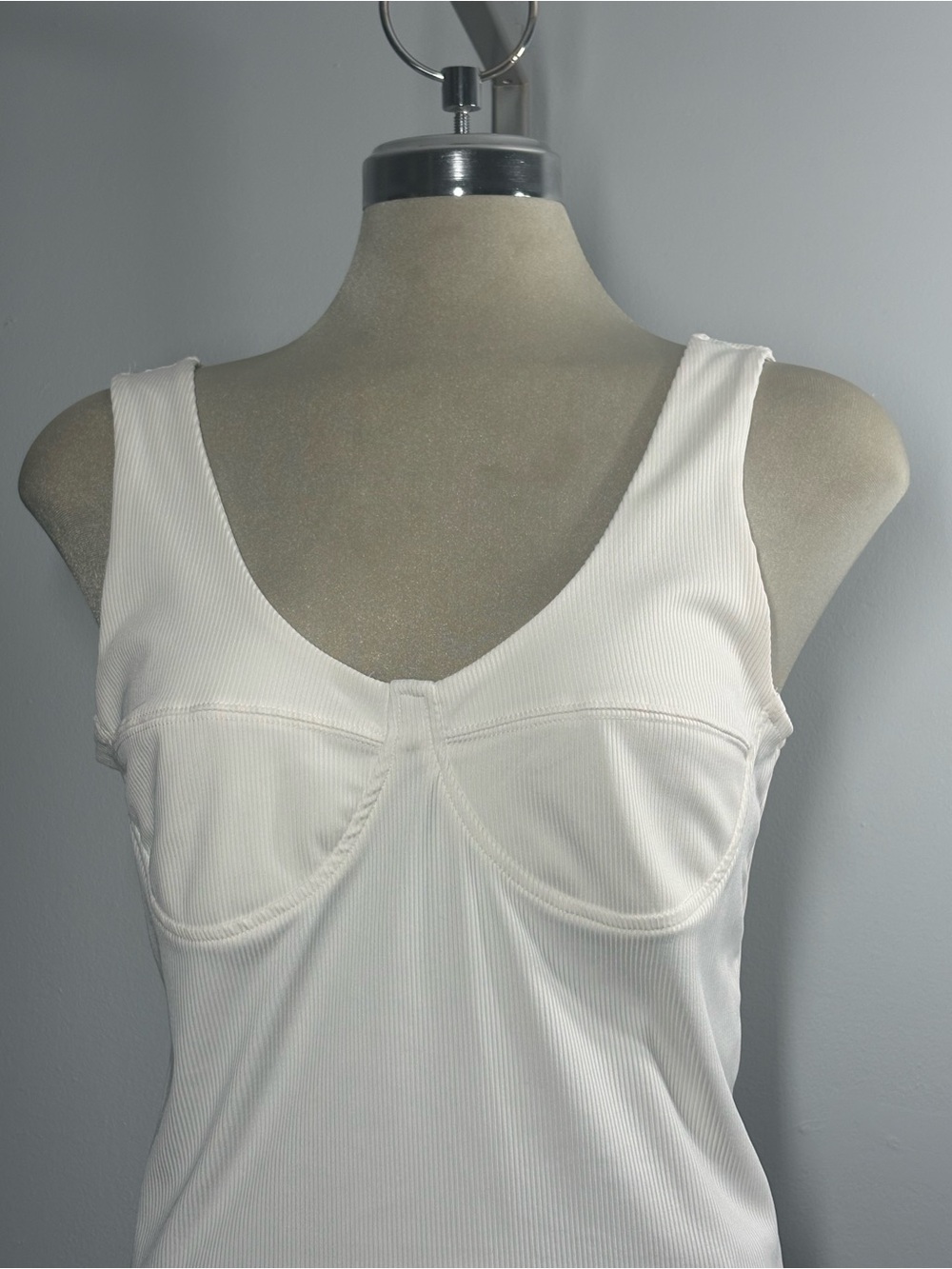 Dynamite White Ribbed Bustier-Style Tank - Picture 5 of 13